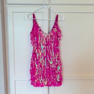 White Fox Freakum Mini Dress Hot Pink